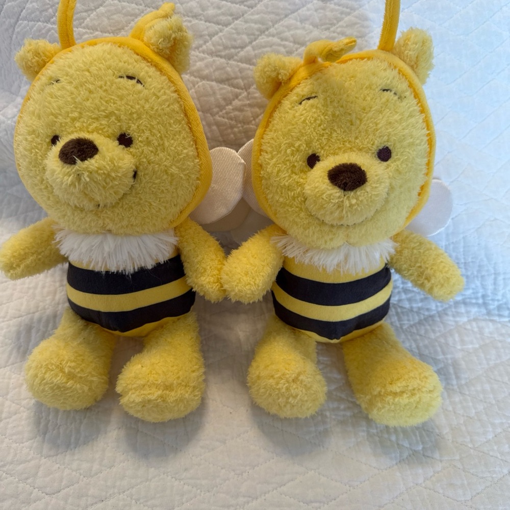 Disney Yellow and Black Plush Bee Duo